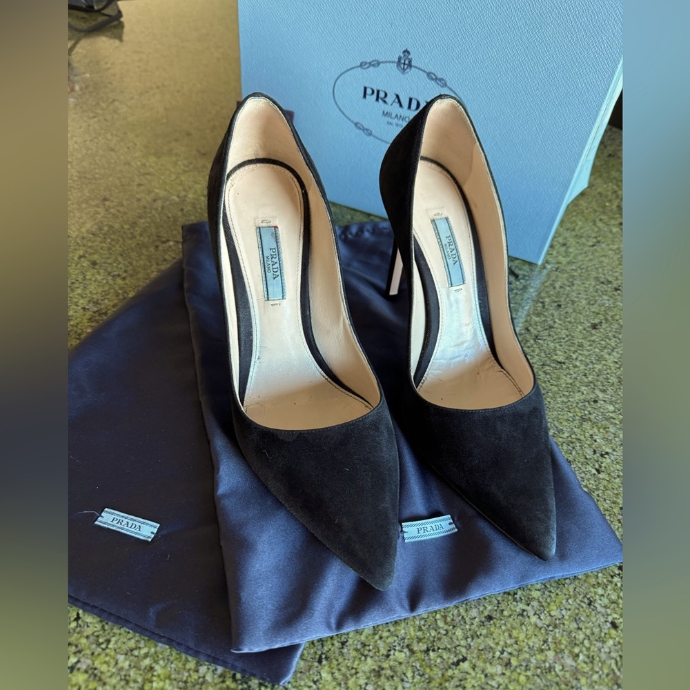 Prada Calzature Donna Heel - Black Suede